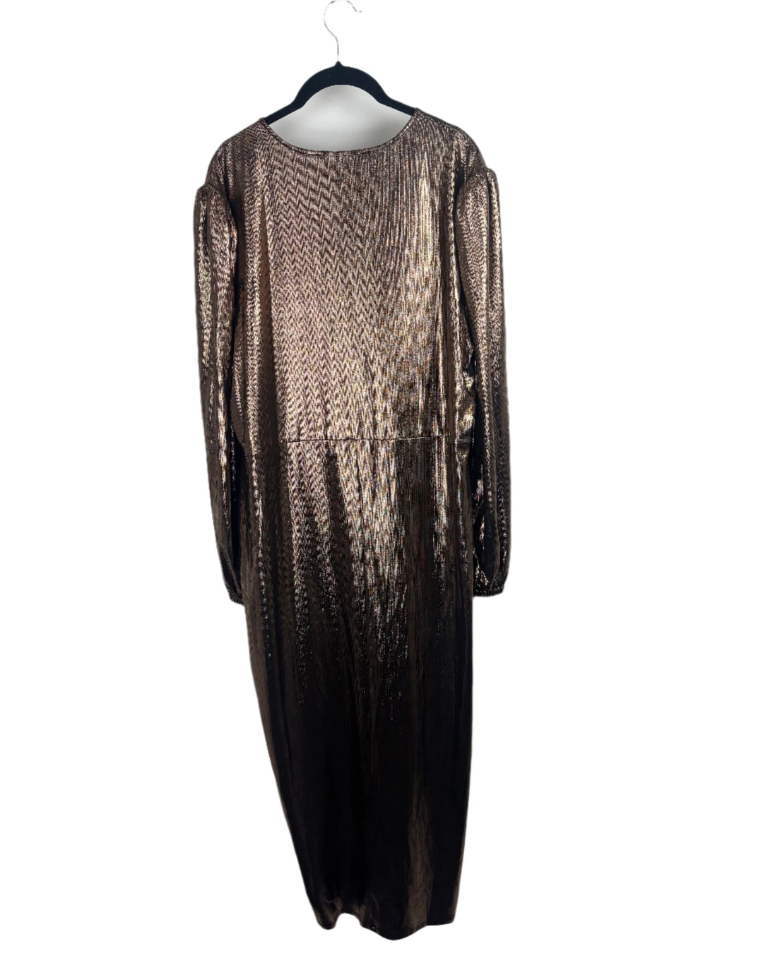 Metallic Ruched Dress - Size 2X