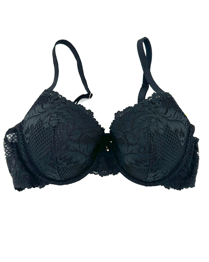 Black Lace Underwire Bra - 34D