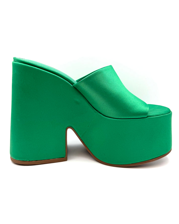 Bright Green Platform Mule - Size 7.5, 9.5 and 10