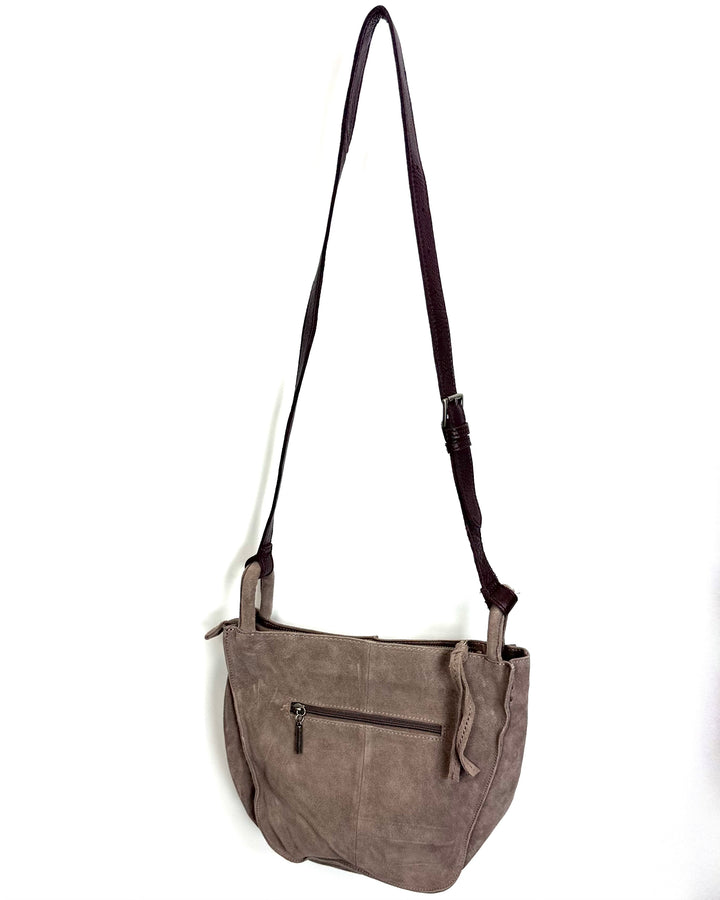 Fawn Brown Suede Shoulder Bag