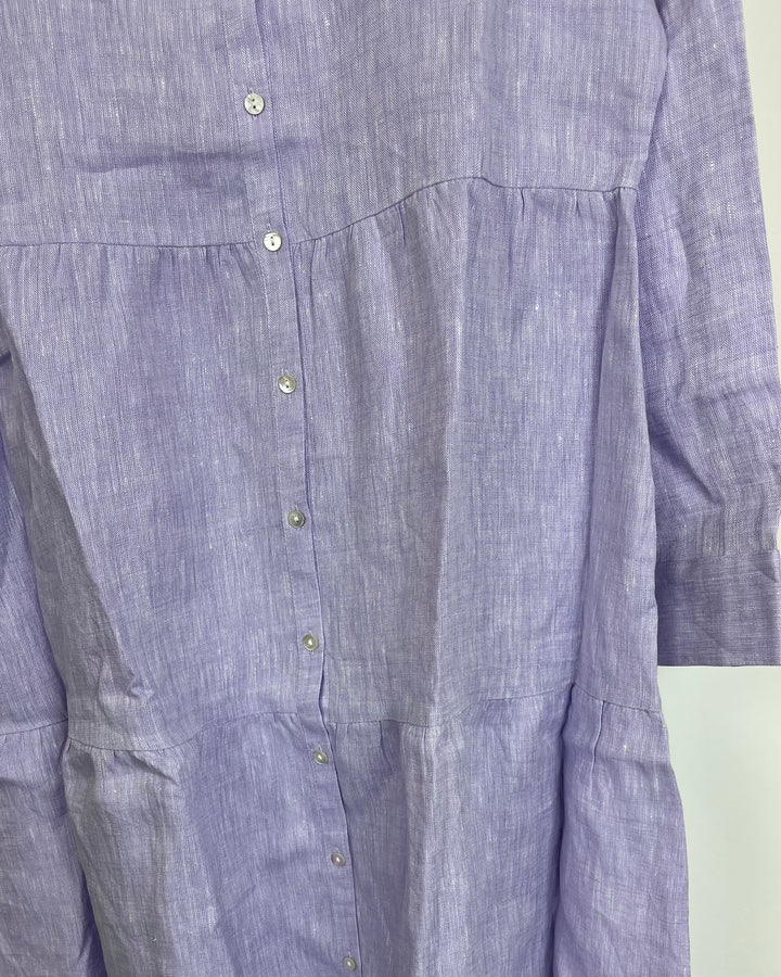 Lavender Purple Long Linen Dress - XS, S, M, L, XL