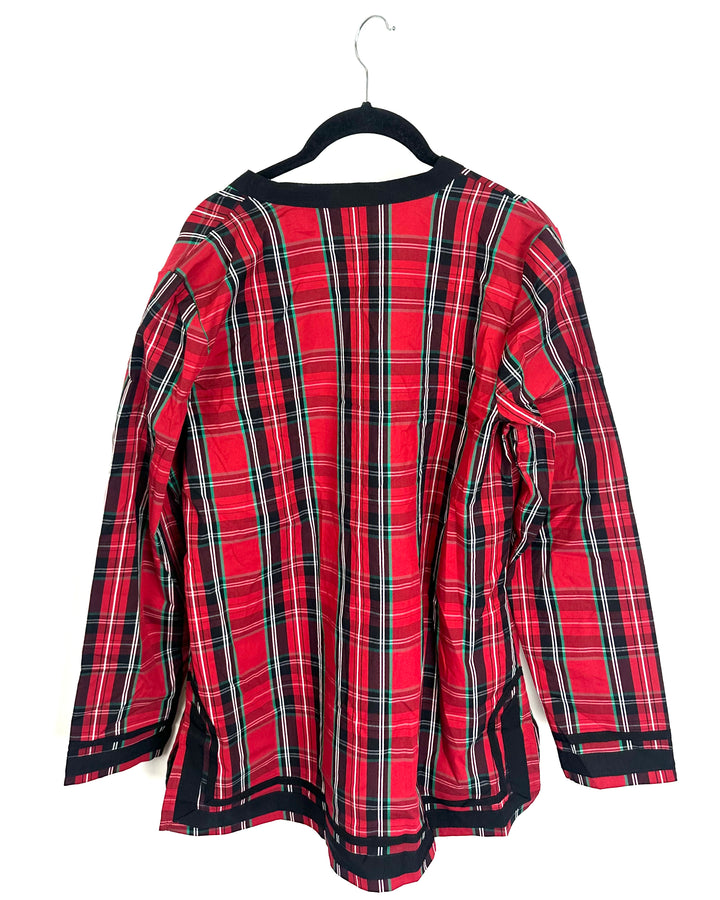 Red Holiday Plaid Tunic Top - Size 6/8