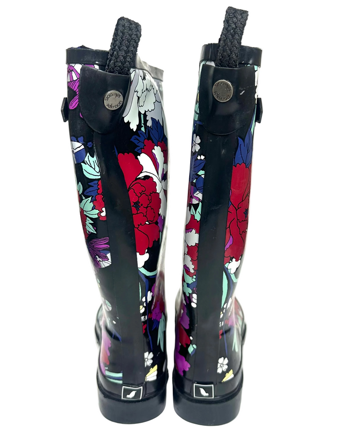 Tall Floral Rainboots - Size 8 and 9