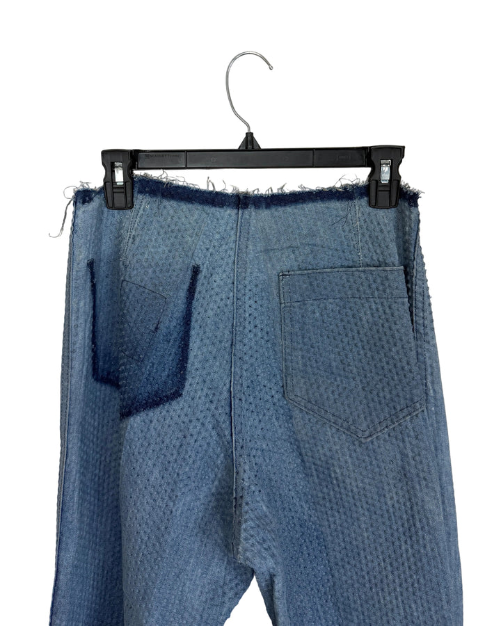 Textured Raw Hem Jeans- Size 4/6