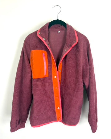Multicolor Lightweight Fleece Jacket - Size 0/2