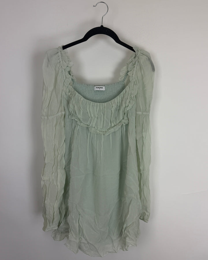 Mint Green Ruffle Tunic - Size 0/2