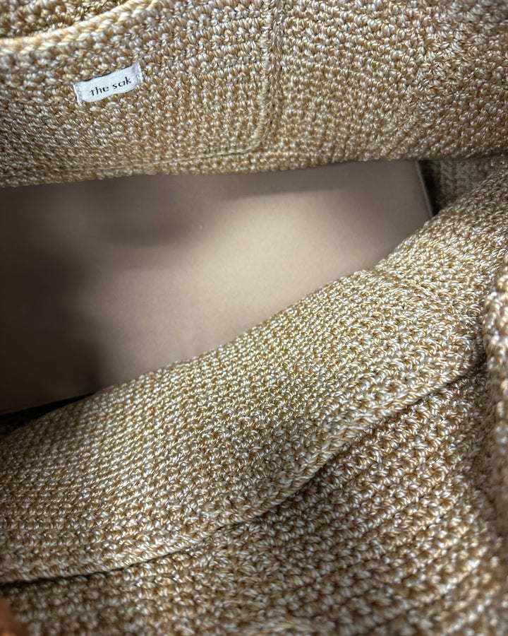 Biscotti Brown Crochet Tote Bag
