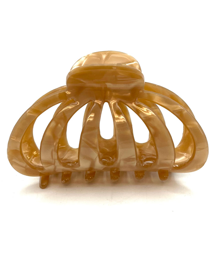 Brown Marbled Claw Clip