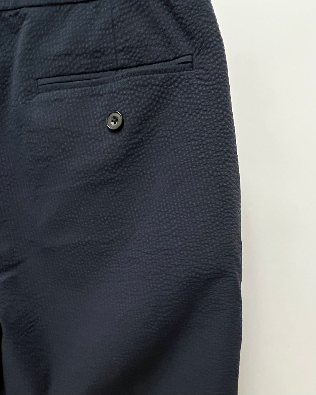 Mens Dark Blue Textured Shorts - Size 32