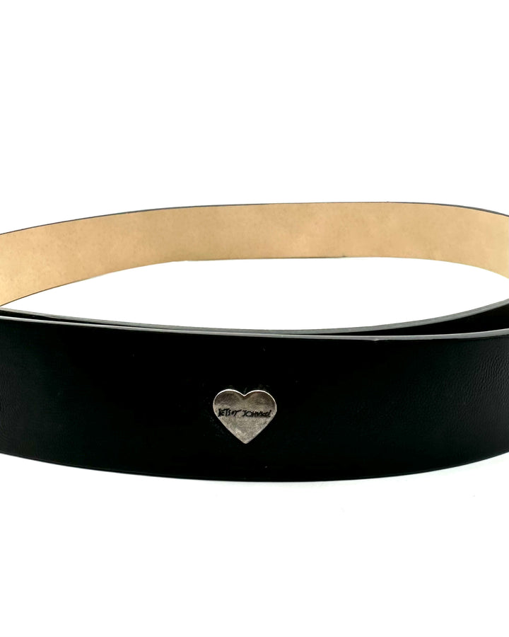 Black Belt with Bow Gunmetal Hardware - Size Medium