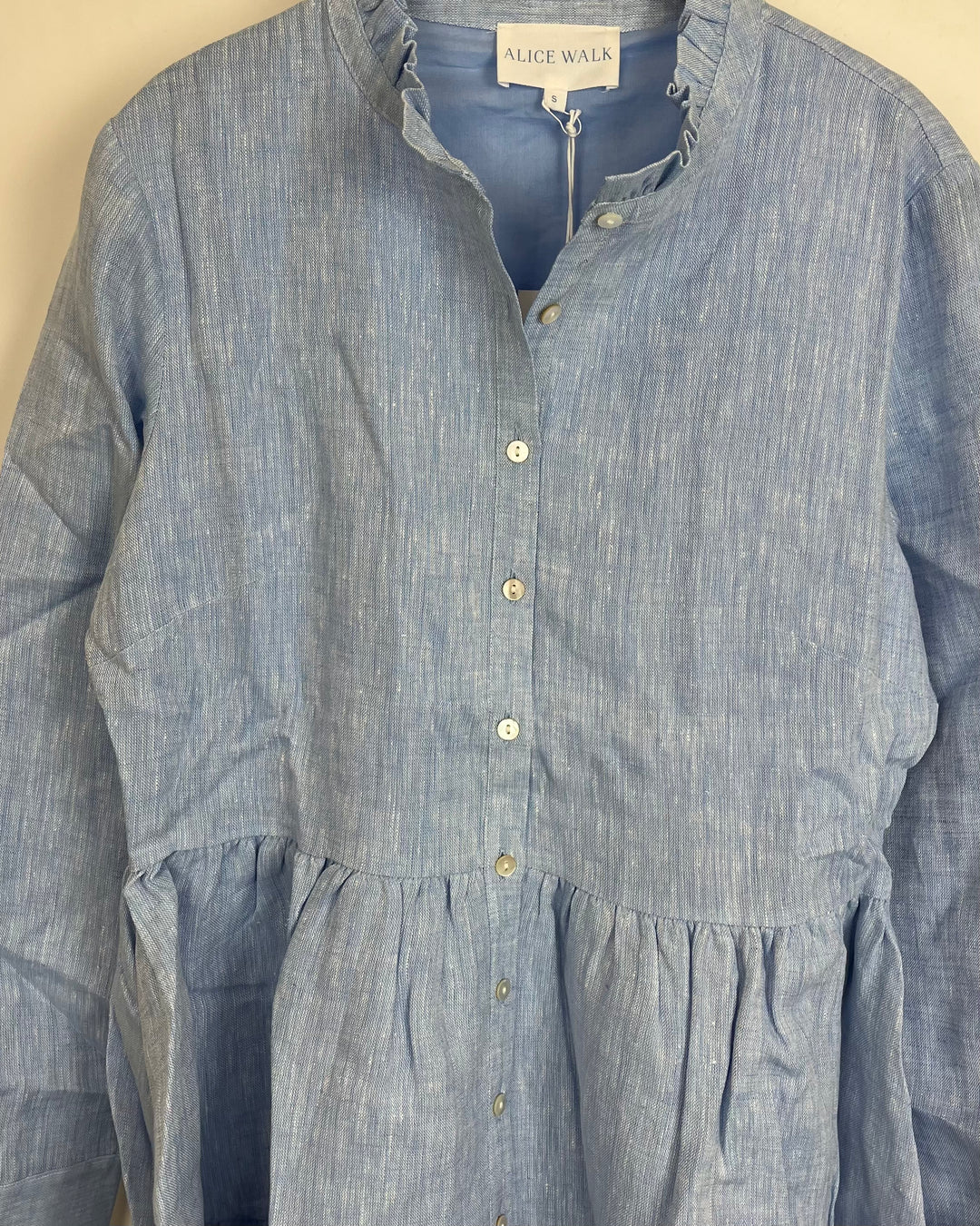 Light Blue Linen Dress - XS, S, M, L, XL