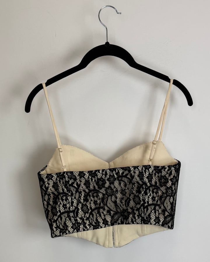 Black Lace Corset Top- Size 2/4