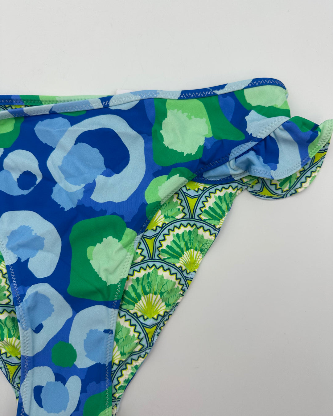 Blue & Green Cheetah Swim Bottom - XS, M, L, XL