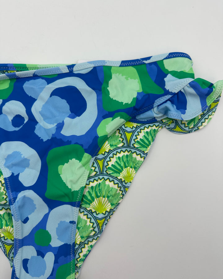 Blue & Green Cheetah Swim Bottom - XS, M, L, XL