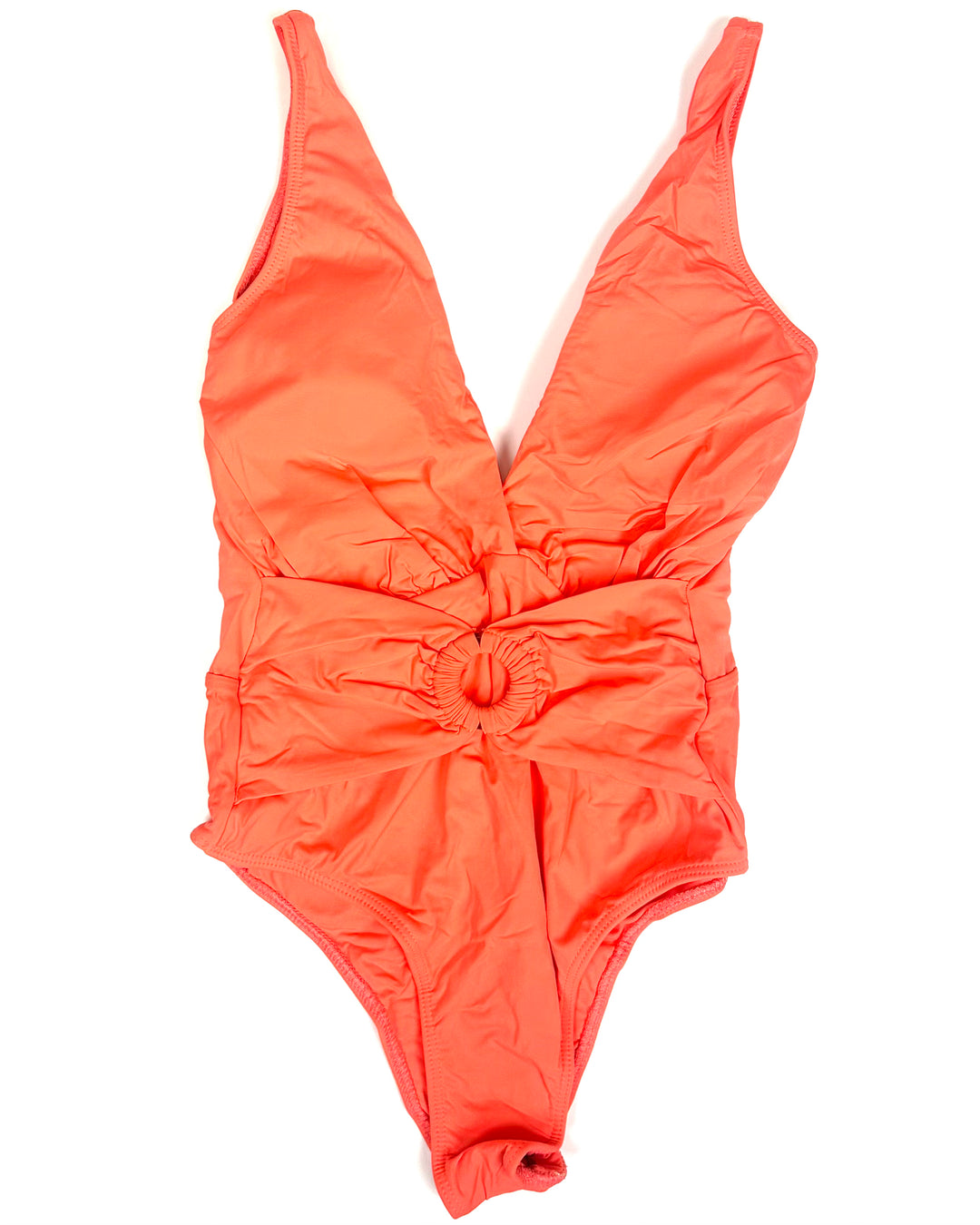 Cheeky Bright Orange Ring One Piece Swimsuit - Size 2/4
