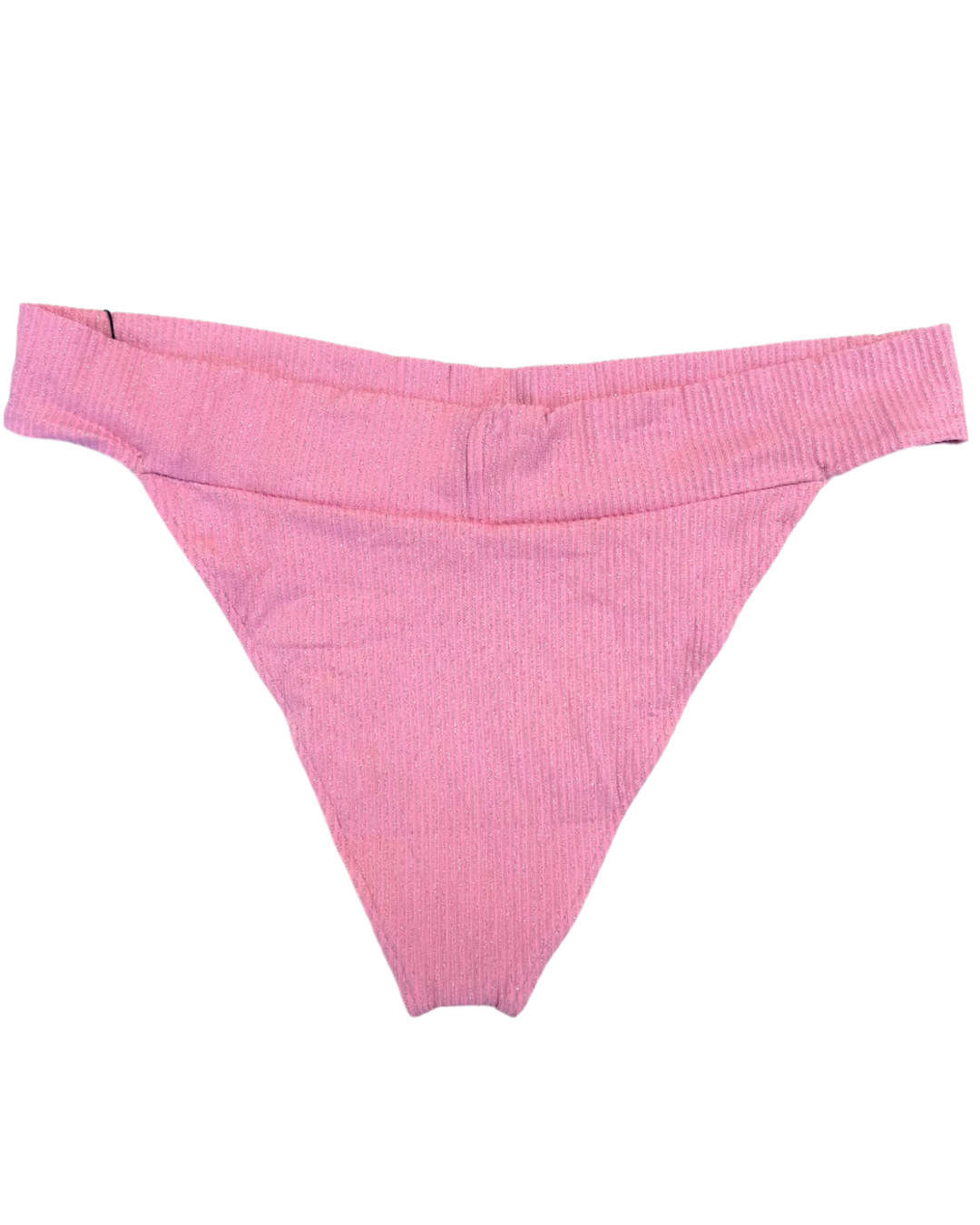 Pink Metallic Cheeky Bikini Bottom -  Extra Extra Large