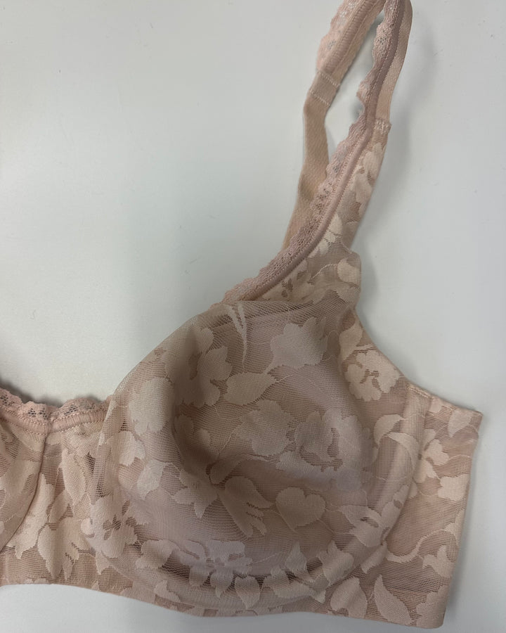 Light Pink Floral Underwire Multi Wear Strap Bra - 34C