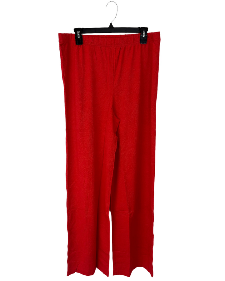 Red Embossed Coverup Pants - Extra Large/Extra Extra Large