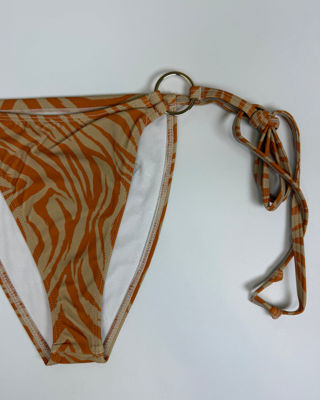 Orange Animal Print String Bikini Bottom - XS, S, M, L, XL