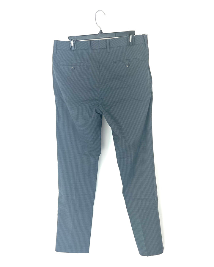 MENS Gray and Black Plaid Pattern Pants - 32/32 Various Fits