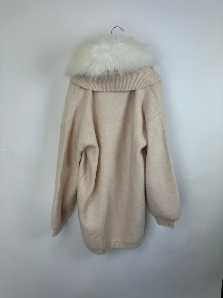 Light Latte Button Cardigan -Large