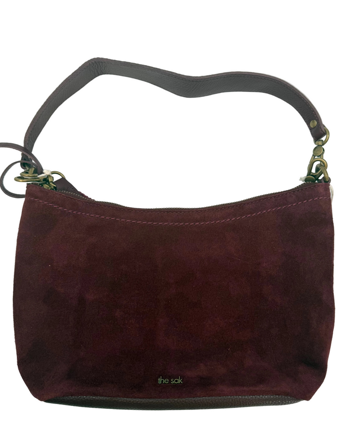 Maroon Suede Small Bag