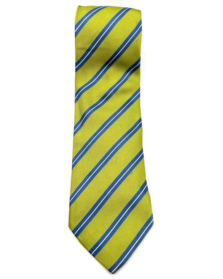 MENS Green & Blue Stripe Tie