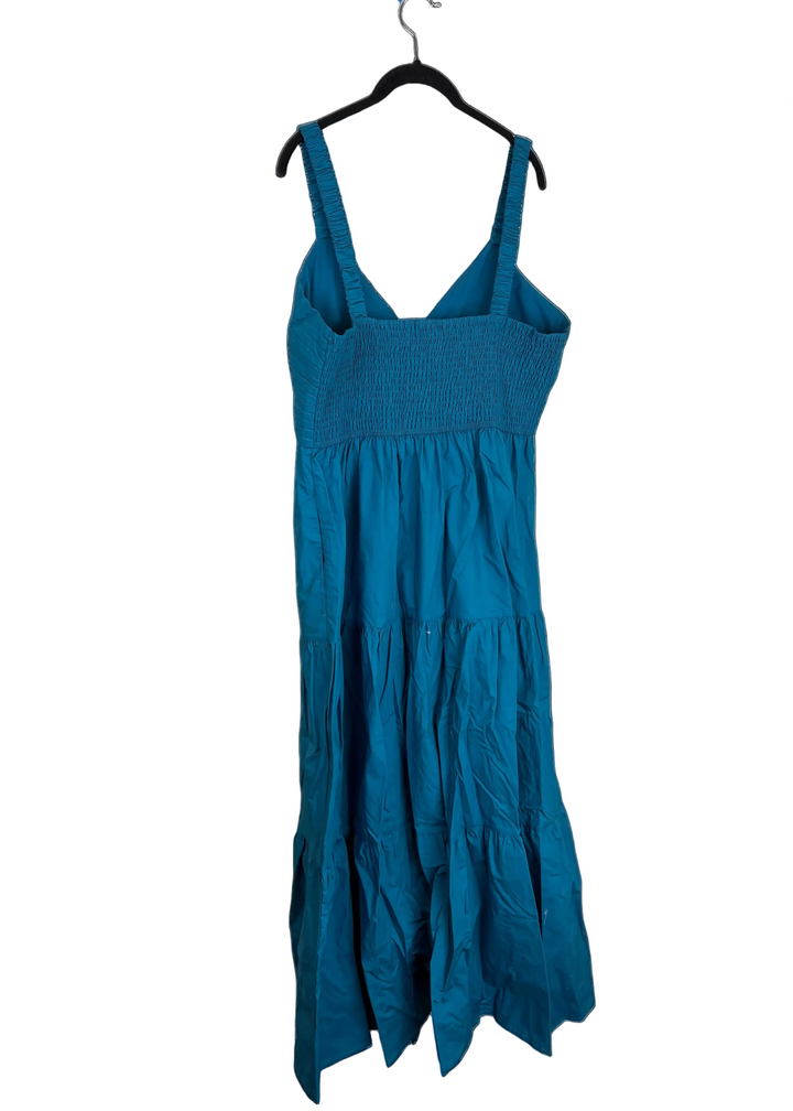 Teal Tiered Ruffle Midi Dress - Size 14/16
