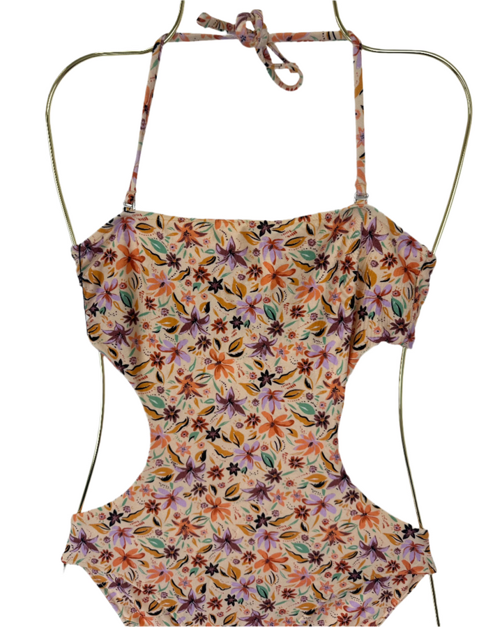 Light Orange One Piece Swimsuit - Extra Small