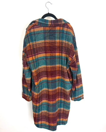 Multicolor Flannel Shacket – Size 8/10