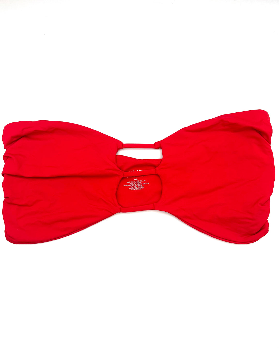 Red Strapless Bandeau Bikini Top - Extra Extra Large