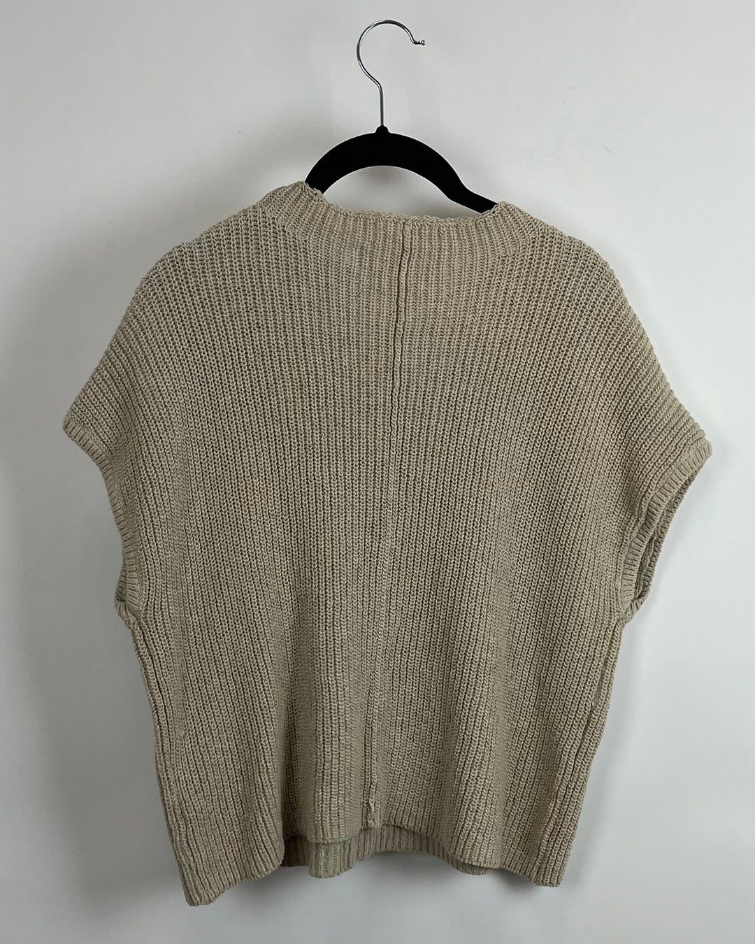 Beige Short Sleeve Sweater Top - Size 4/6