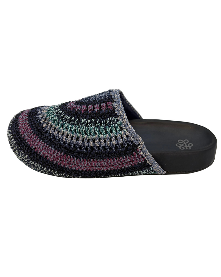 Blue & Purple Crochet Clogs -  Size 6, 8, 9, 10