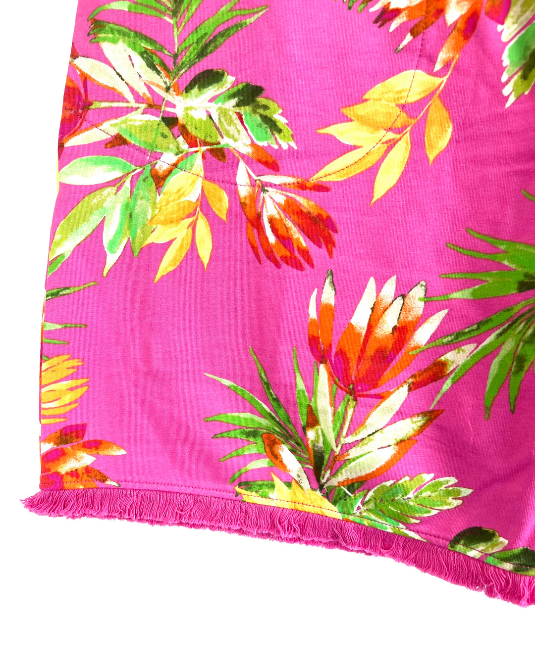 Pink Tropical Print Stretchy Skort - Size 6/8