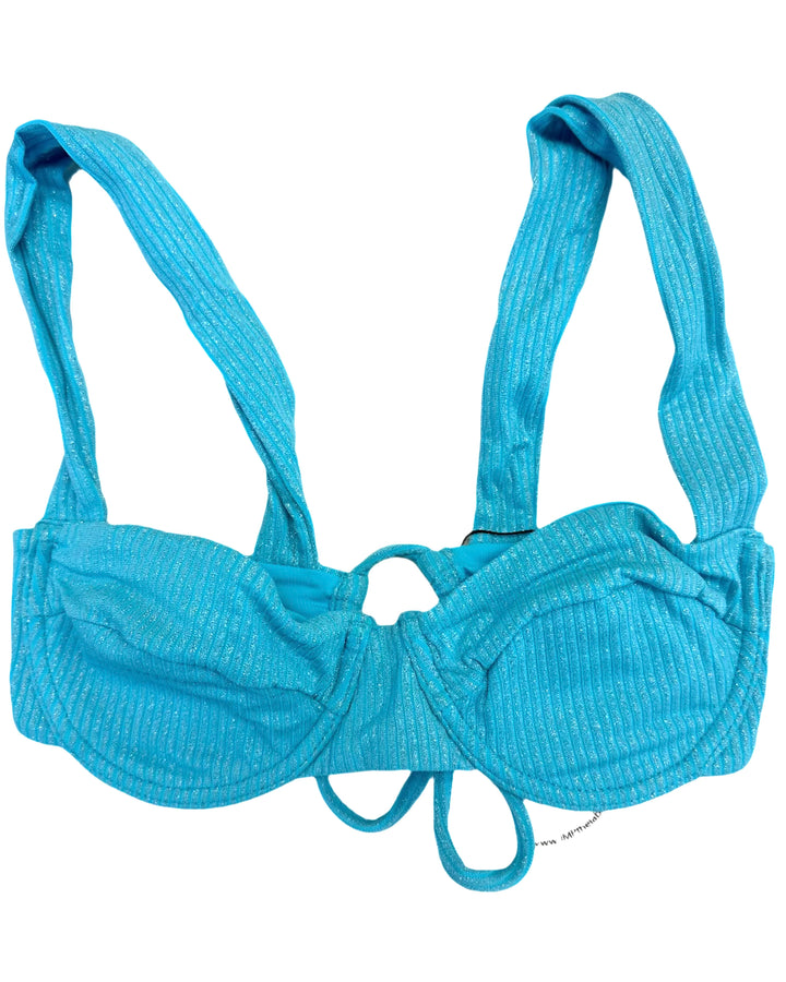Metallic Blue Underwire Bikini Top - Extra Small and Extra Extra Large