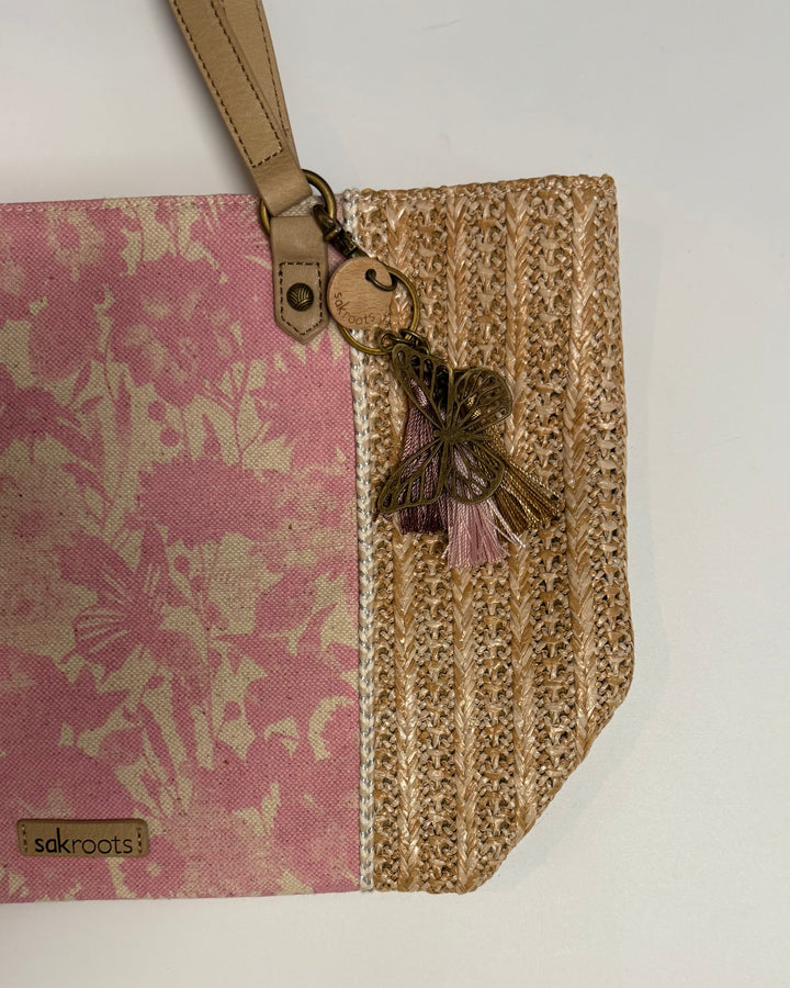 Tan Woven Tote Handbag