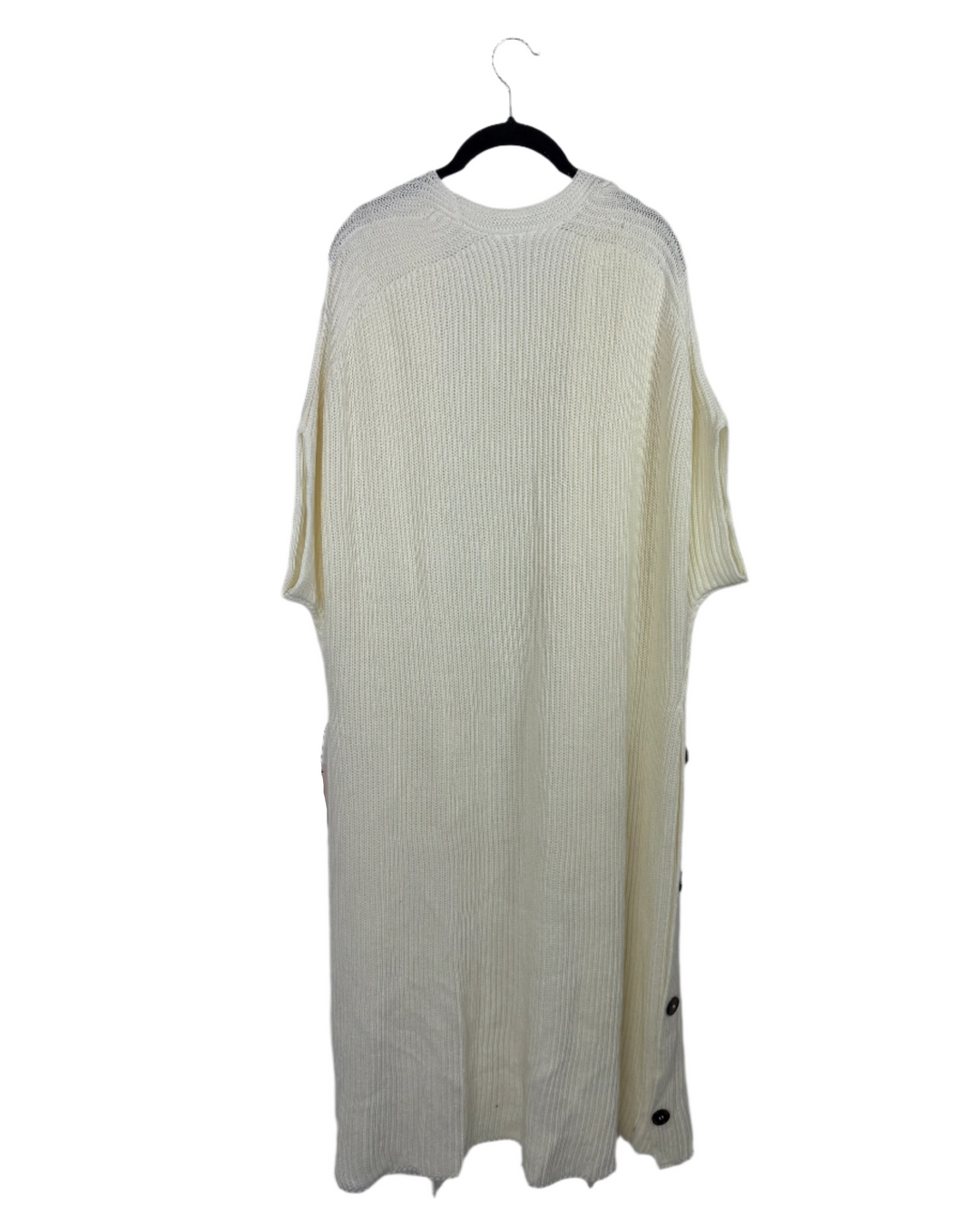 Cream White Sleeveless Cardigan - Extra Large