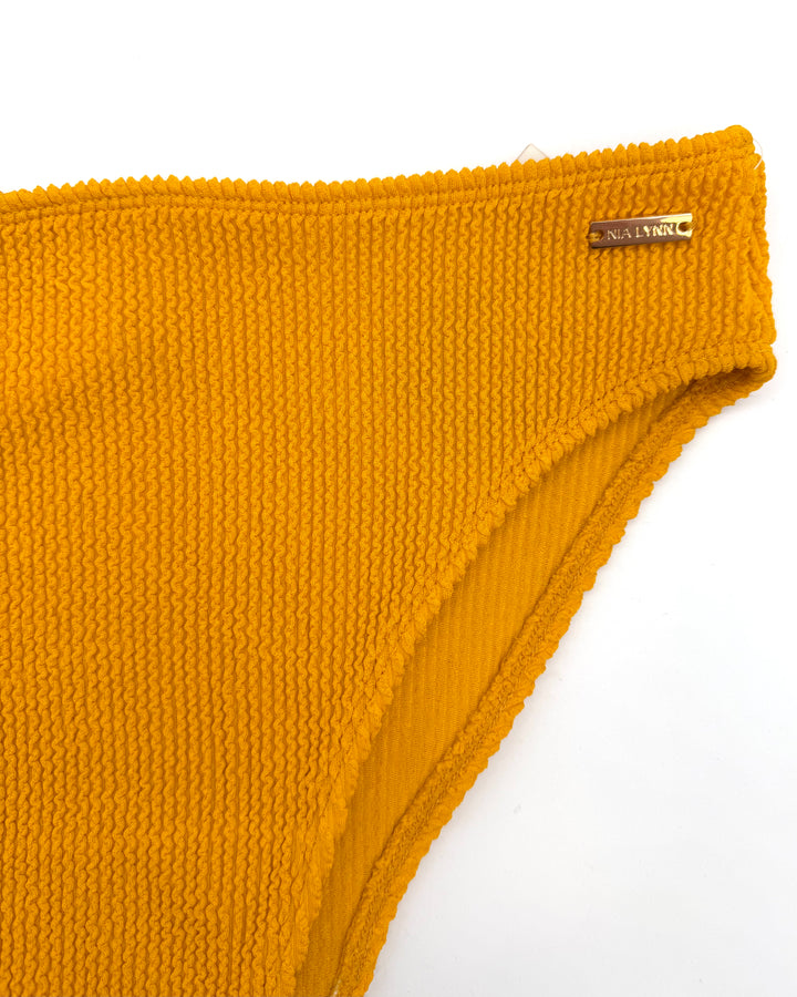 Dark Yellow Textured Bikini Bottom - XS, S, M, L, XL, XXL, XXXL
