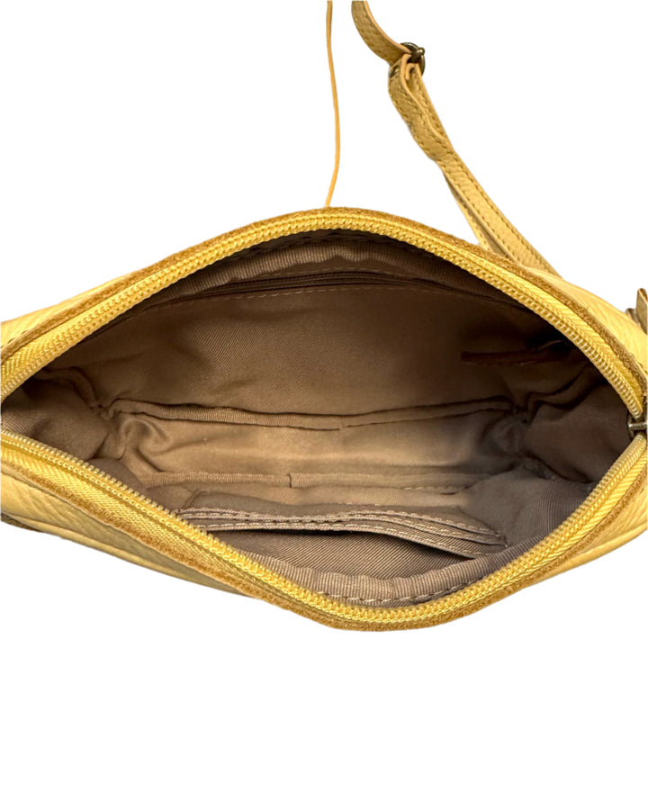 Yellow Leather Shoulder Bag