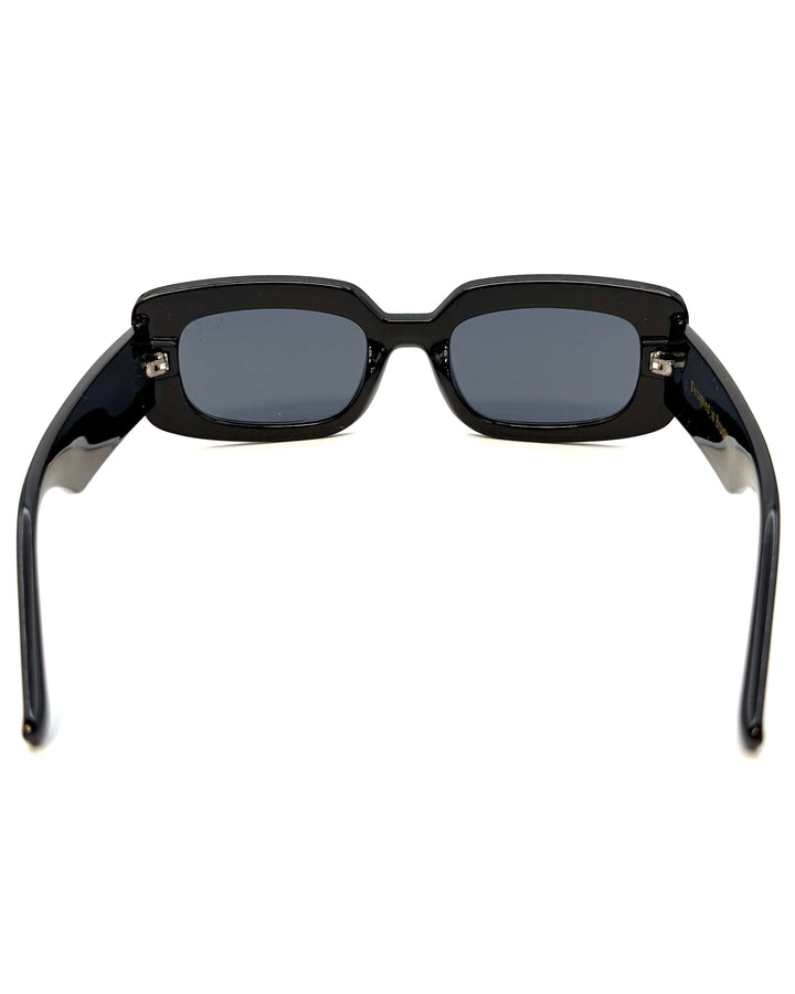 "Talk to me nice or not at all" Black Rectangle Sunglasses