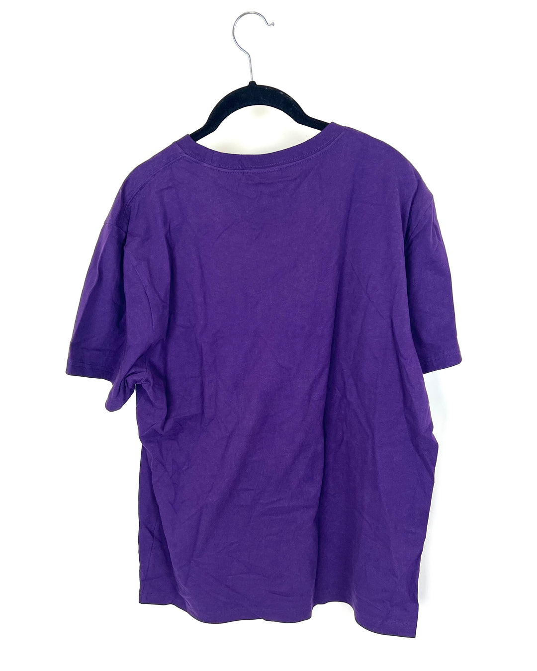 MENS Deep Purple Tee Shirt With Front Pocket - Medium