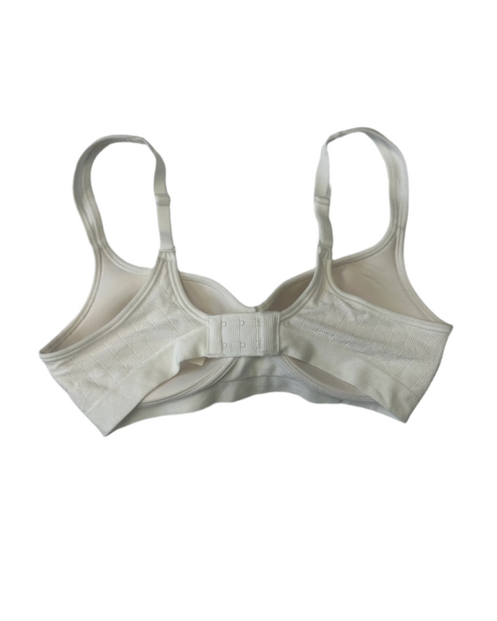 Bright White Ribbed Wireless Shaping Comfort Bra - 34C