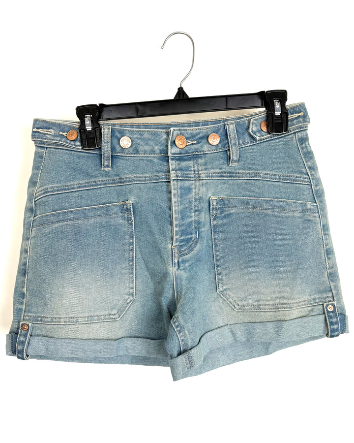 Distressed Denim Shorts - Size 6