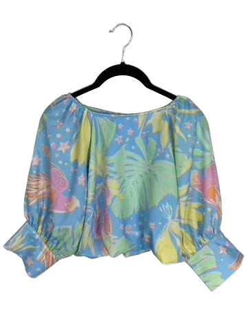 Light Blue Cropped Top - Extra Extra Small and Extra Large