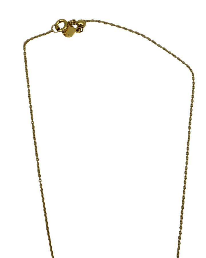 Gold Chain Necklace with White Stones