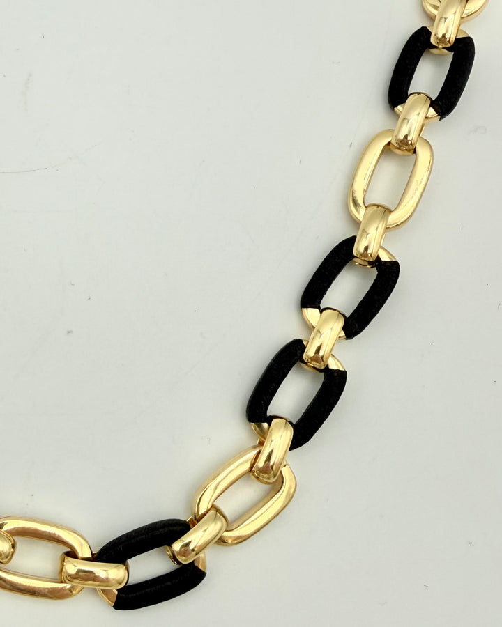 Black & Gold Chain Necklace