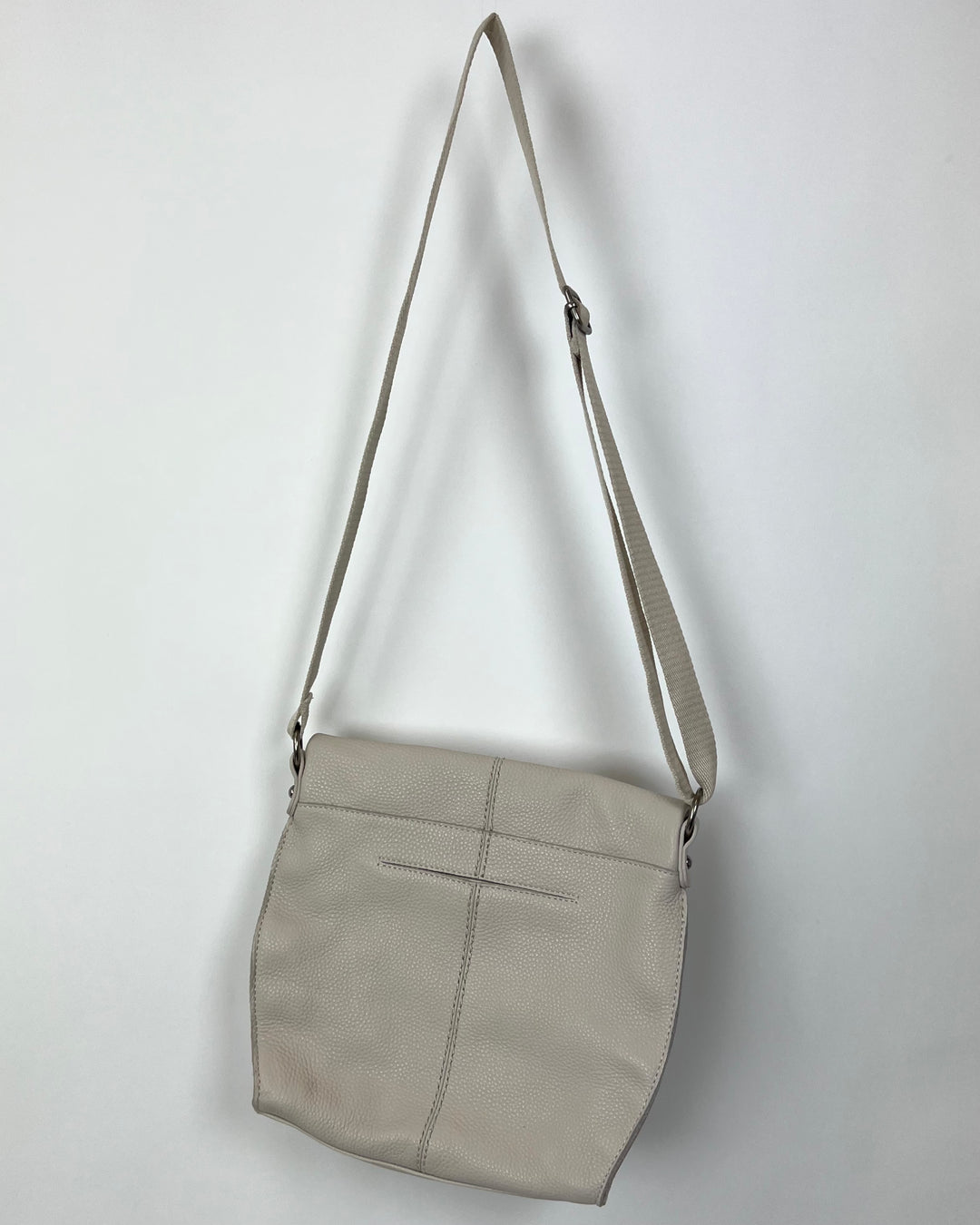 Beige Leather Crossbody Bag