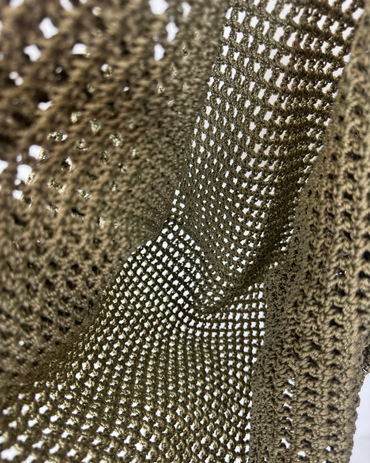 Green Open Crochet Tote Bag