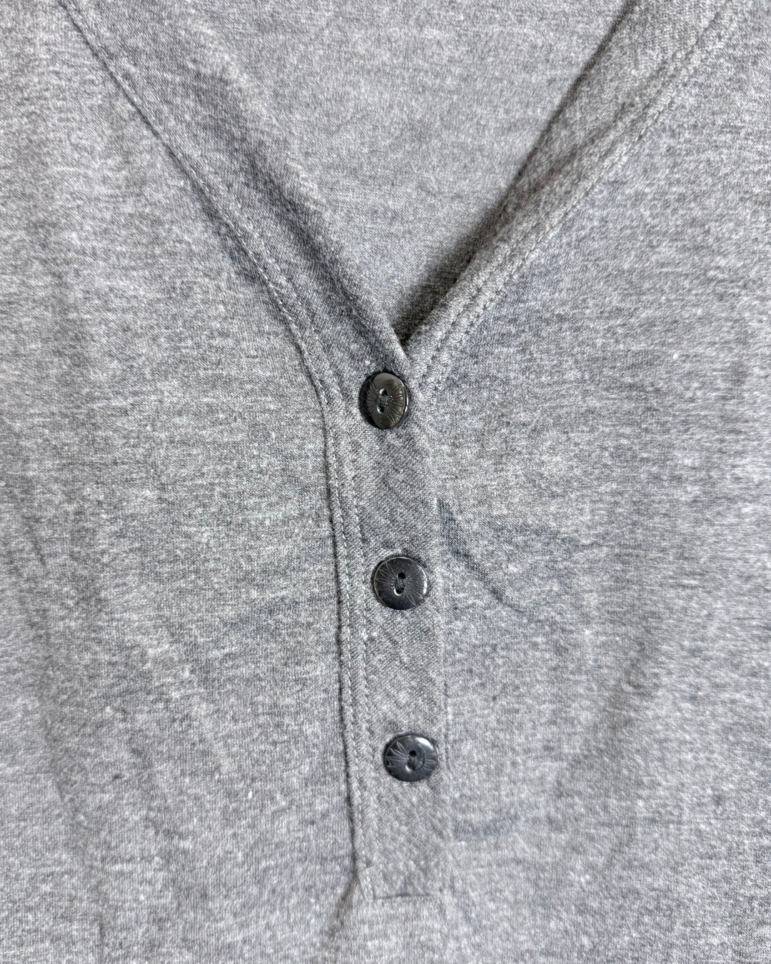 Gray Full-Sleeve Henley Top - Size 2/4