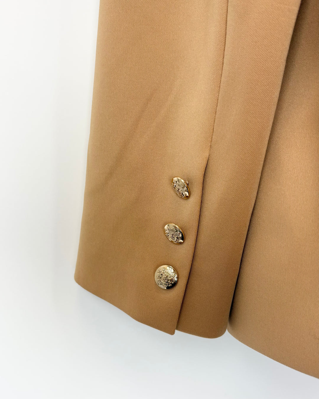 Caramel Blazer With Gold Buttons- 2X